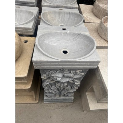 روشویی تک پایه شمش گلبرگ چینی لایبید