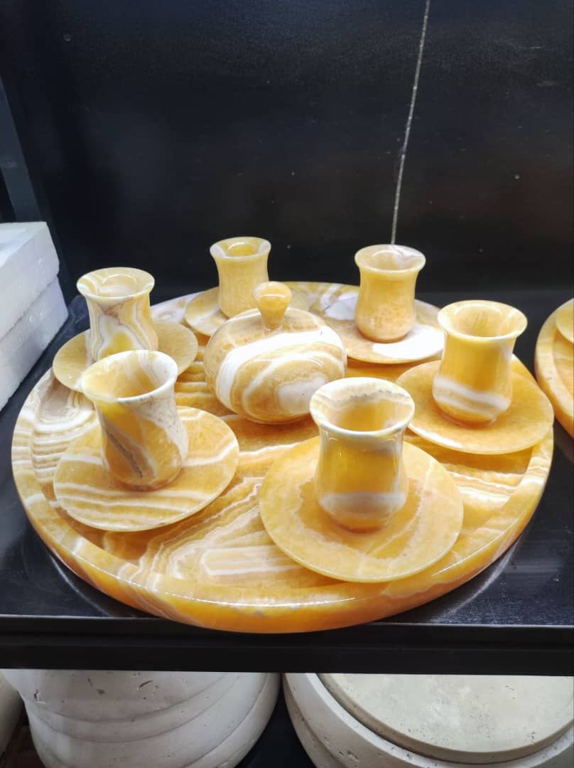 سرویس چای خوری سنگی مرمر