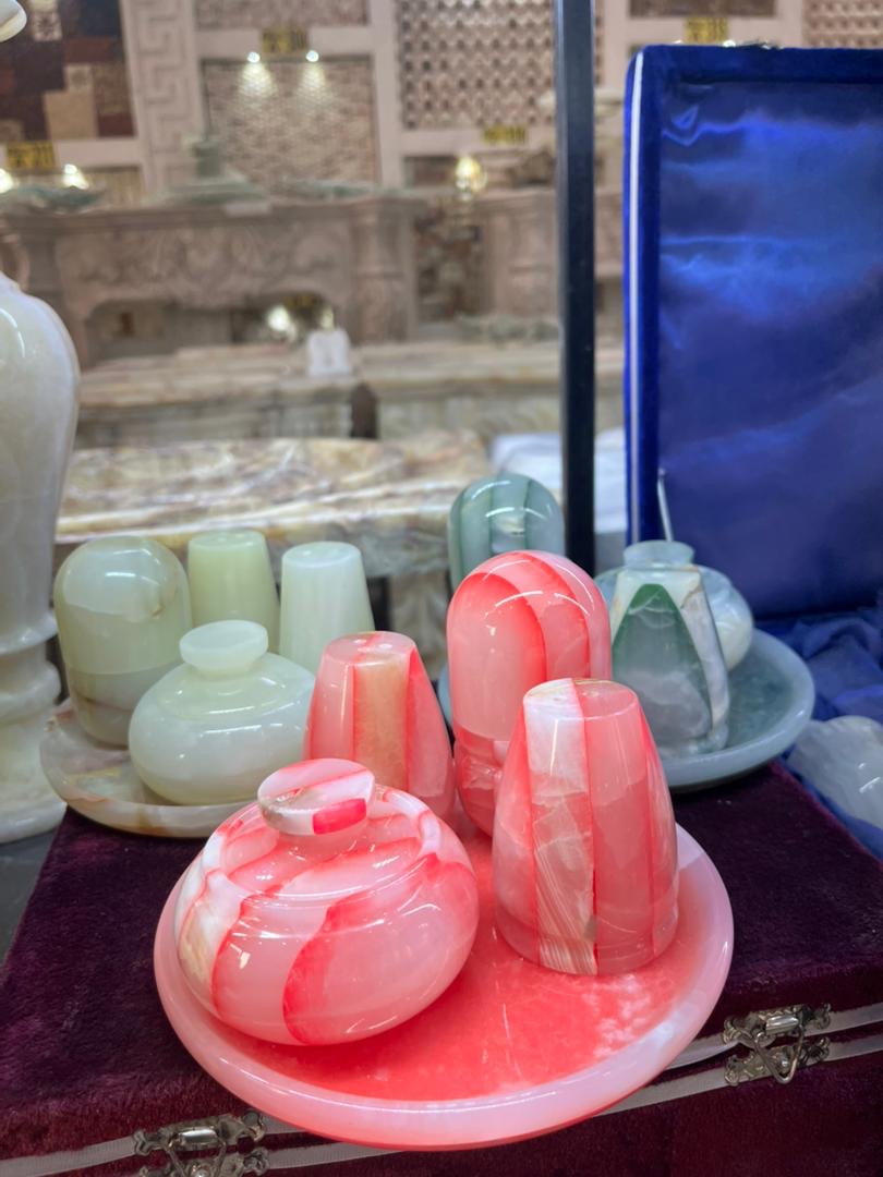 ست نمکدان و قندان سنگی