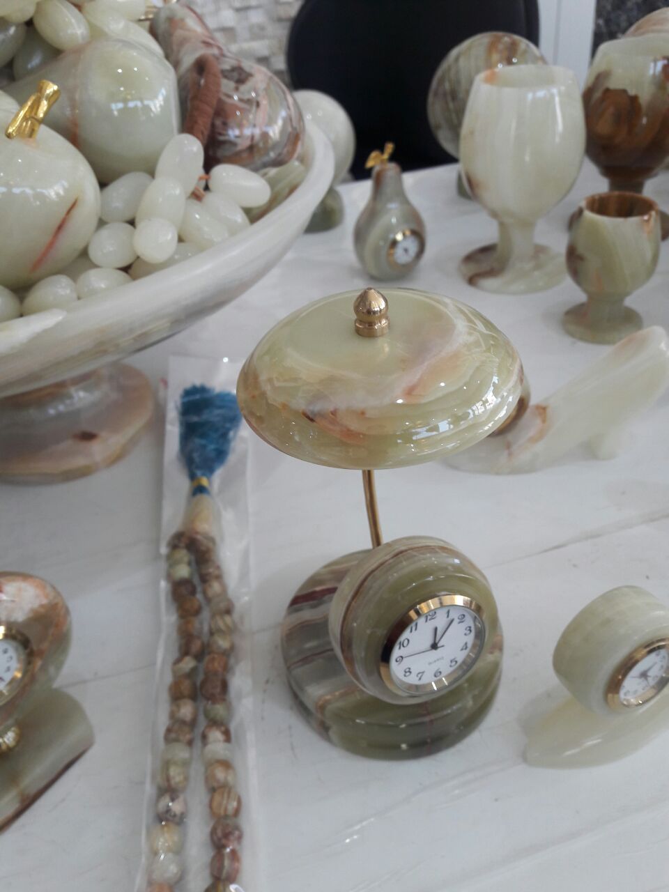 ساعت چراغ خواب سنگی