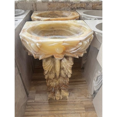 روشویی گل صدفی سنگی