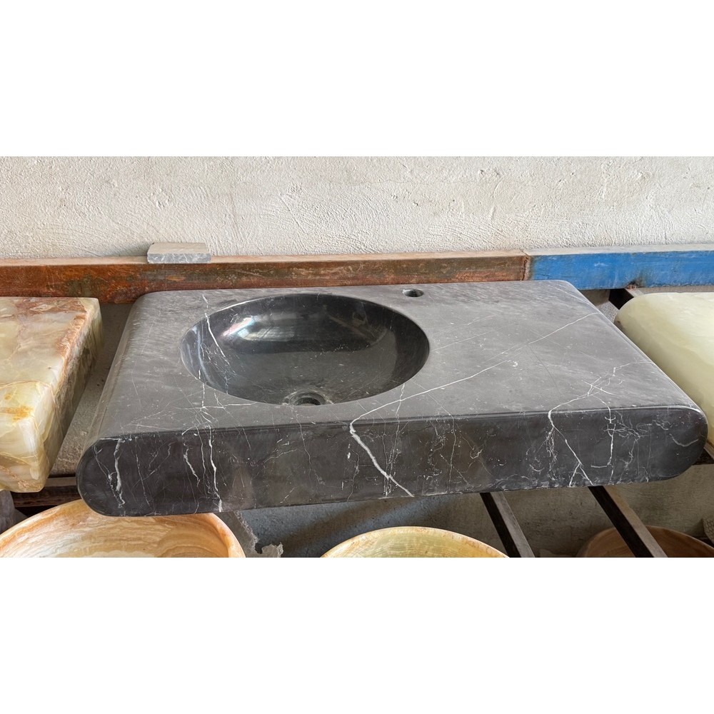 روشویی سنگی مشکی نجف آباد دیواری